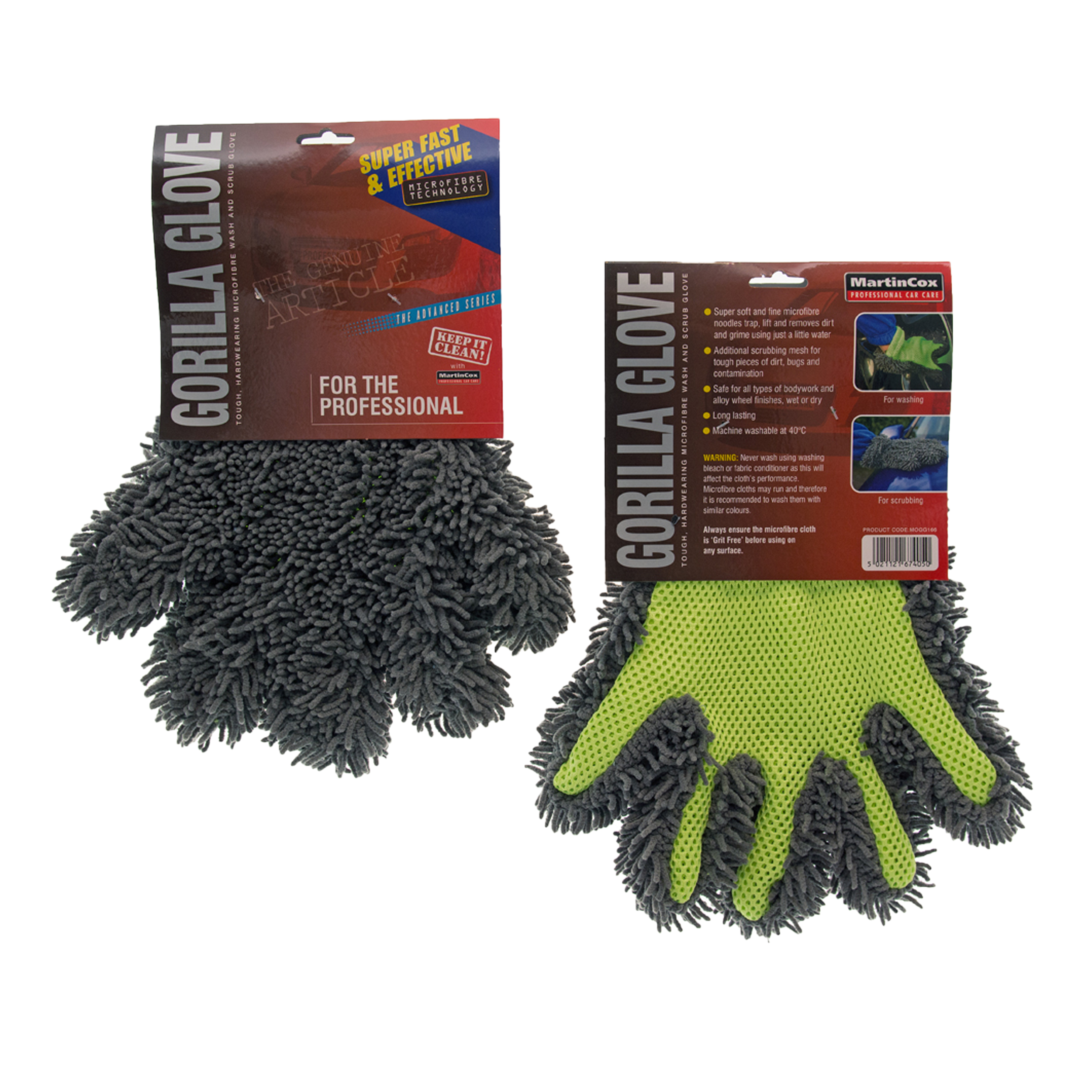 Washandschoen met vingers (Gorilla Glove)
