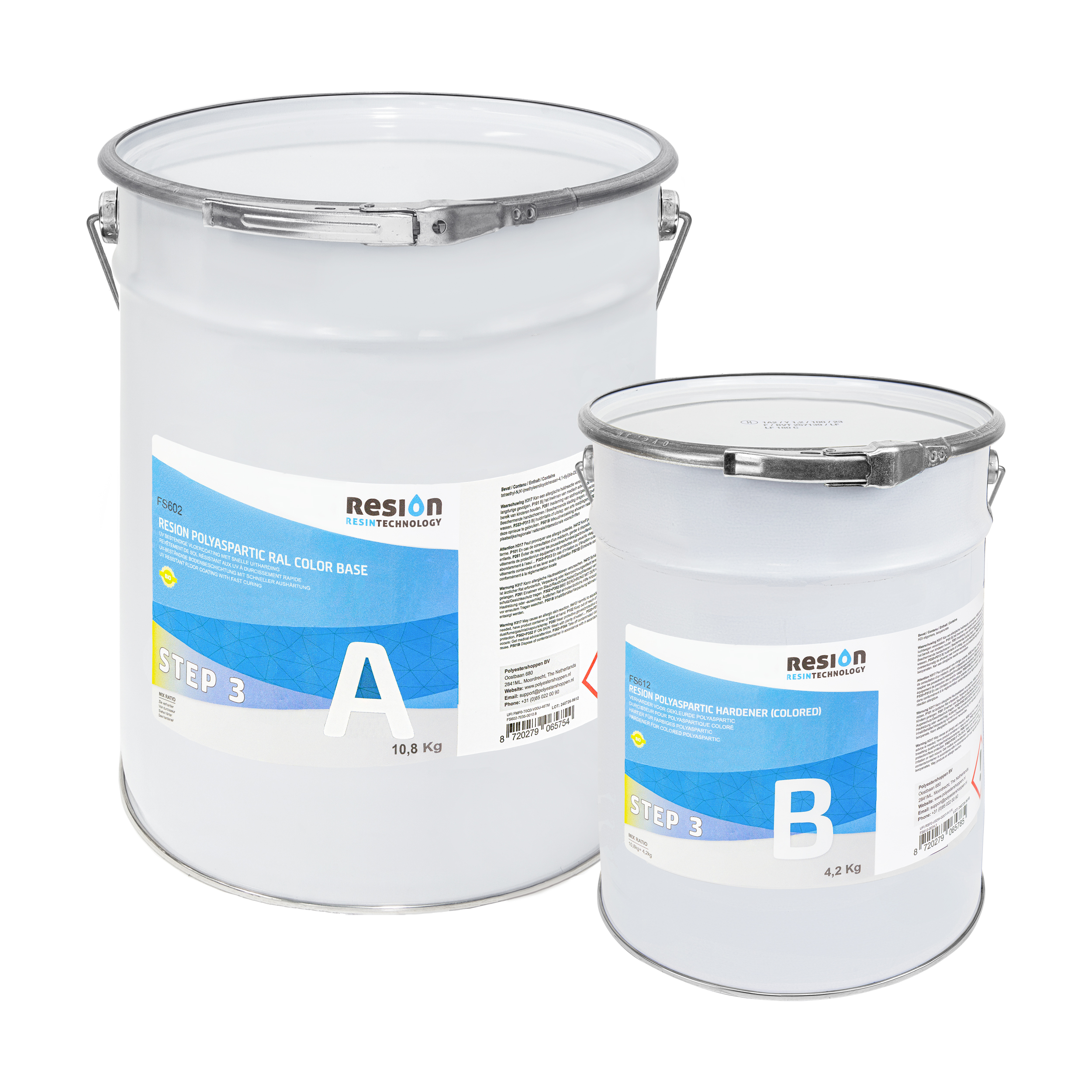 RESION Polyaspartic vloercoating (RAL-kleuren) - 15,4 kg